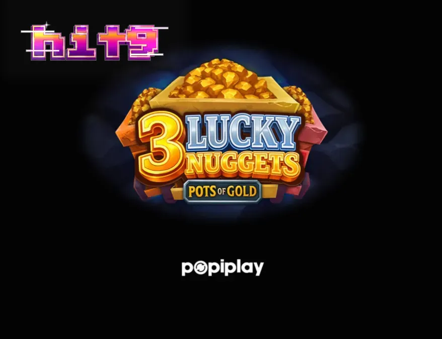 Tampilan visual slot 3 Lucky Nuggets dengan tema pertambangan emas